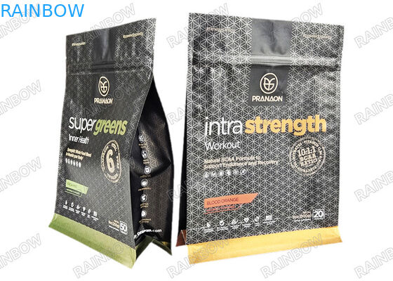 Tas Kemasan Foil Aluminium Buang Protein Kopi Custom Dengan Tas Mylar Balok Proof Bau