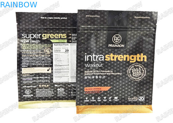 Tas Kemasan Foil Aluminium Buang Protein Kopi Custom Dengan Tas Mylar Balok Proof Bau