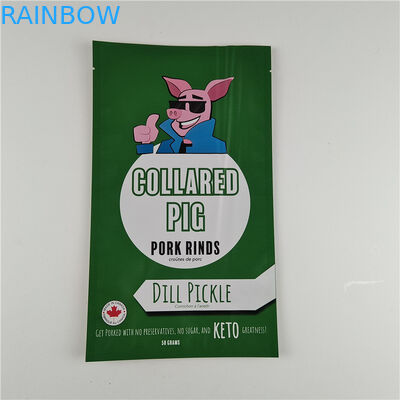 Produsen Ukuran Disesuaikan Penyimpanan Kantong Makanan ringan Kemasan Matt Aluminium Foil Stand Up Pouch Ziplock Kemasan Kantong