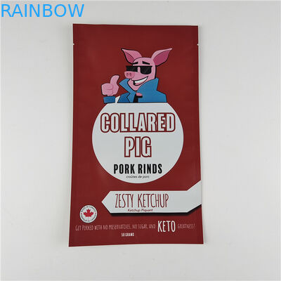 Produsen Ukuran Disesuaikan Penyimpanan Kantong Makanan ringan Kemasan Matt Aluminium Foil Stand Up Pouch Ziplock Kemasan Kantong