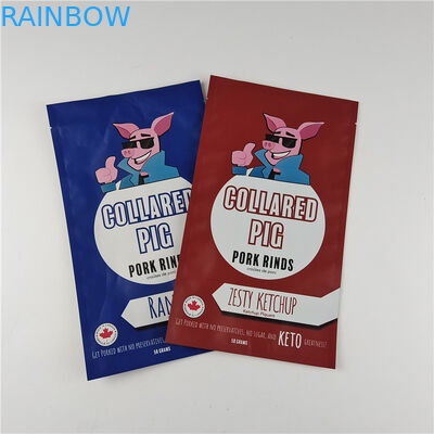 Produsen Ukuran Disesuaikan Penyimpanan Kantong Makanan ringan Kemasan Matt Aluminium Foil Stand Up Pouch Ziplock Kemasan Kantong