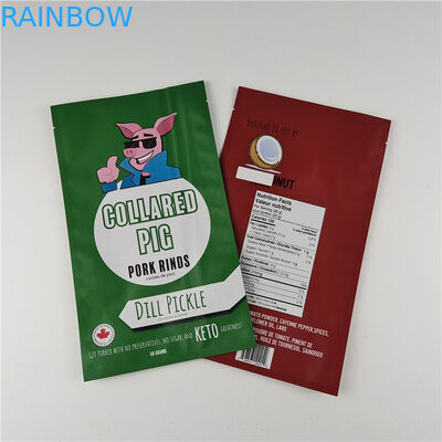 Produsen Ukuran Disesuaikan Penyimpanan Kantong Makanan ringan Kemasan Matt Aluminium Foil Stand Up Pouch Ziplock Kemasan Kantong