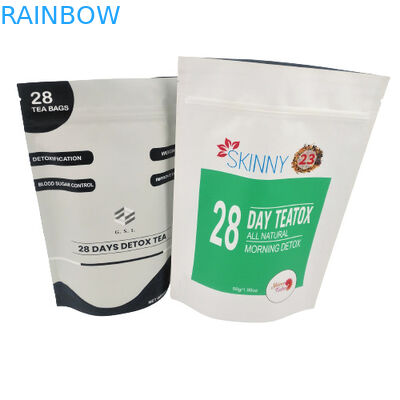 Kemasan kantong teh kering berkilau atau matte di kantong kertas kraft