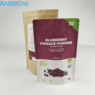 Bahan kemasan makanan Percetakan digital kustom berdiri kantong ritsleting anti bau kantong anti kelembaban