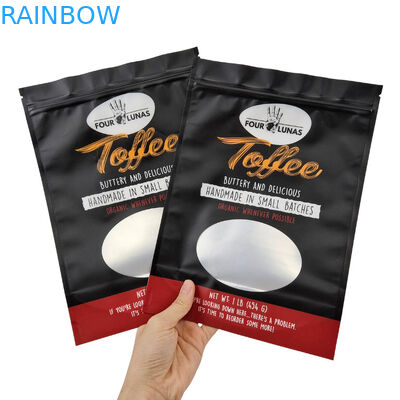 Fitur Tear Notch Pet Food Bag dengan Desain Transparan dan Penutupan Zipper