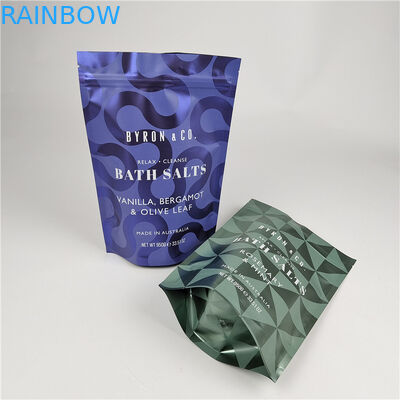 Stand Up Bag Dengan Zipper Bau Proof Kelembaban Proof Body Scrub Packaging Bag