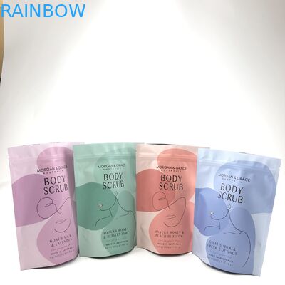 Stand Up Body Scrub Bag Tas kemasan kosmetik yang dapat disesuaikan dengan berbagai ukuran