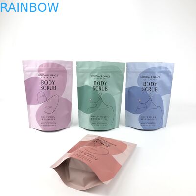 Stand Up Body Scrub Bag Tas kemasan kosmetik yang dapat disesuaikan dengan berbagai ukuran