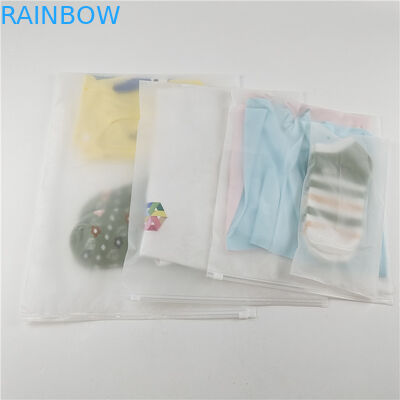 Pabrik Grosir Plastik Transparan T-Shirt Pakaian Kemasan Tas Dengan Slip Zipper Dan Hook