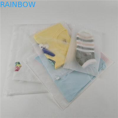 Pabrik Grosir Plastik Transparan T-Shirt Pakaian Kemasan Tas Dengan Slip Zipper Dan Hook