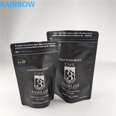 Matte Finish Food Grade Proof Bau Proof Kelembaban Proof Laminated Aluminium Foil Zip Lock Bag Stand Up Bag Coffee Bag