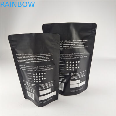Matte Finish Food Grade Proof Bau Proof Kelembaban Proof Laminated Aluminium Foil Zip Lock Bag Stand Up Bag Coffee Bag