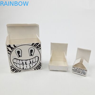 Custom Glossy UV Matt Film White Cardboard Paper Box 400g Untuk Sampel Kosmetik Minyak Argan