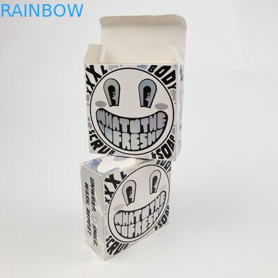 Custom Glossy UV Matt Film White Cardboard Paper Box 400g Untuk Sampel Kosmetik Minyak Argan