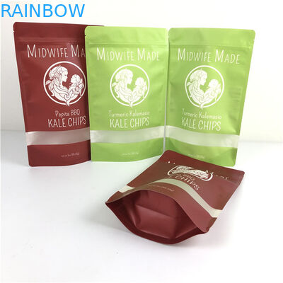 Kemasan Makanan Kantong Ziplock Plastik Datar Kantong Foil Aluminium Dengan Zipper