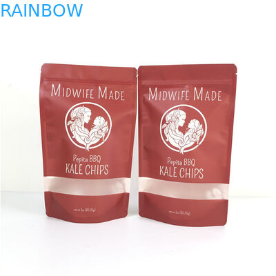 Kemasan Makanan Kantong Ziplock Plastik Datar Kantong Foil Aluminium Dengan Zipper