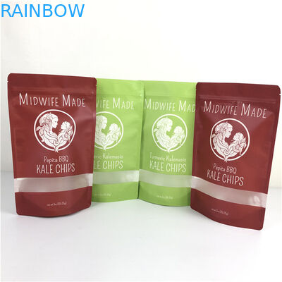 Kemasan Makanan Kantong Ziplock Plastik Datar Kantong Foil Aluminium Dengan Zipper