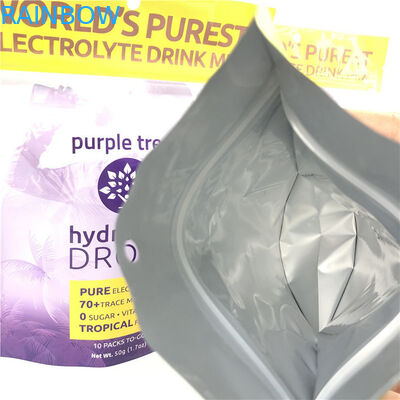 10 Warna Custom Matt Aluminium Foil Stand Up Bag Ziplock Doypack Bag Untuk Makanan
