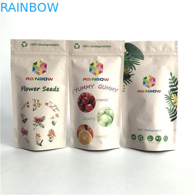 Logo Custom Printed Stand Up Zipper Pouch Plastik Food Seal Packaging yang dapat ditutup kembali