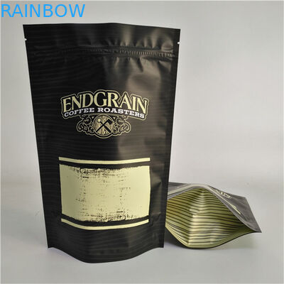 Kantong Resleting Berdiri dengan Logo Kustom Dicetak, Kantong Kopi Segel Makanan Plastik yang Dapat Ditutup Kembali dengan Bahan Food Grade dan Anti Bocor