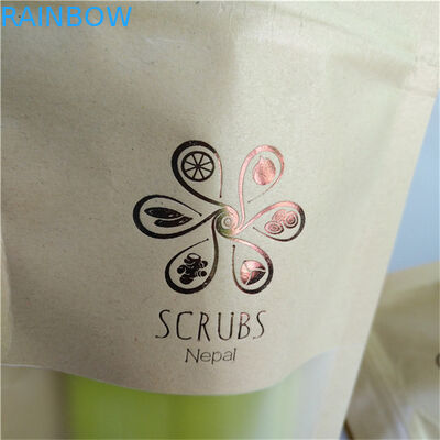 Kantong Berdiri Ukuran Kustom dengan Ritsleting dan Segel Panas Cetak Gravure untuk Pengemasan Makanan Ringan