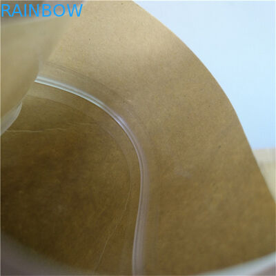 Kantong Berdiri Ukuran Kustom dengan Ritsleting dan Segel Panas Cetak Gravure untuk Pengemasan Makanan Ringan