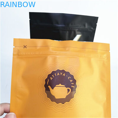 Percetakan berwarna-warni Kemasan khusus Kopi Ziplock Stand Up Bag Bag untuk 250g 500g 1kg