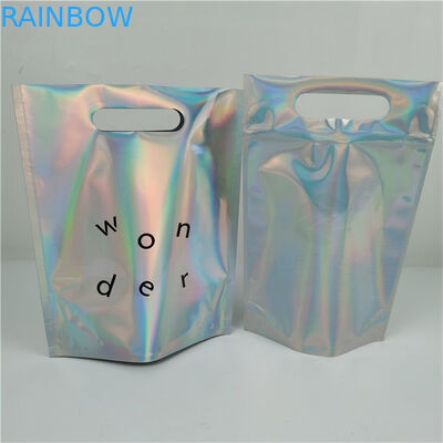 Top Quality Custom Logo Printed Fashion Pack Custom Ketebalan Proof Kebocoran Film Holographic Mylar Bags