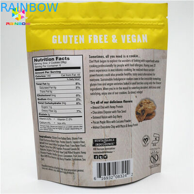 Bahan ramah lingkungan dan aman Kantong kemasan makanan ringan diterima hingga 10 warna tersedia