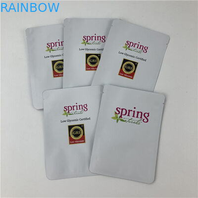 Kebocoran Proof Tiga Sisi Disegel Mylar Packaging Bag Dengan Zipper Desain Ukuran Disesuaikan