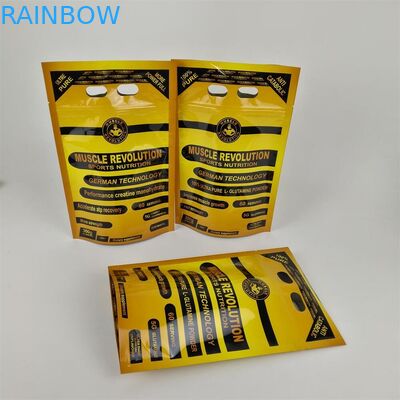 Serbuk protein Ziplock Kantong kemasan makanan dengan plastik cetak digital