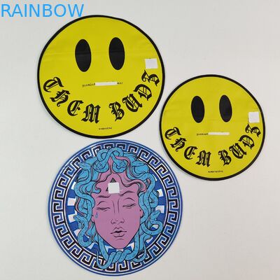 Tas Mylar 3,5g 7g yang tidak teratur dengan ritsleting di dalam cetak aluminium foil anti bau kantong plastik yang dapat dimakan