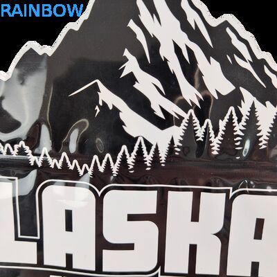 Edible Cali 3.5g 7g Mylar Ziplock Soft Touch Proof Aroma Bentuk Tidak Reguler Cookie Die Cut Packaging Kantong Plastik