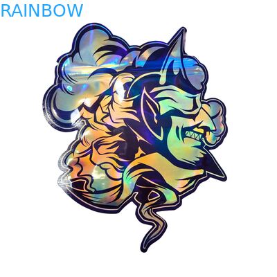 Kantong Mylar Holografik Sentuhan Lembut dengan Resleting untuk Permen Herbal Bunga Kering Permen Karet Biskuit Gula Kemasan Tahan Anak