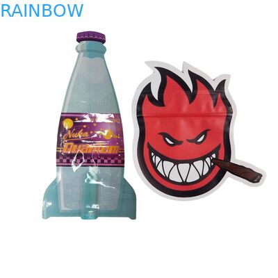 Di dalam Kantong Mylar Cetak Kemasan Permen Karet Edible Herbal Tembakau Kue Kantong Plastik Bentuk Khusus Segel Panas Mengkilap