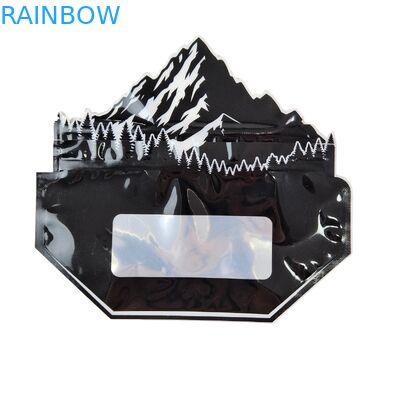 Di dalam Kantong Mylar Cetak Kemasan Permen Karet Edible Herbal Tembakau Kue Kantong Plastik Bentuk Khusus Segel Panas Mengkilap