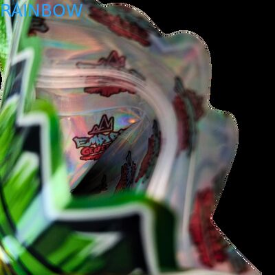 Di dalam Kantong Mylar Cetak Kemasan Permen Karet Edible Herbal Tembakau Kue Kantong Plastik Bentuk Khusus Segel Panas Mengkilap