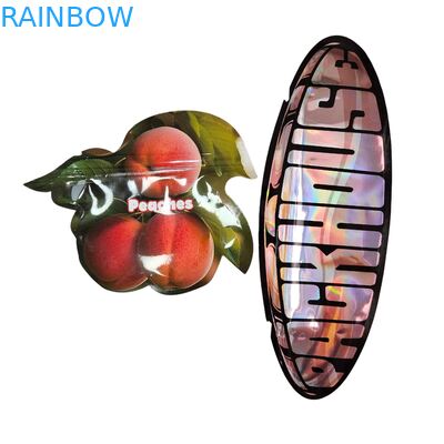 Di dalam Kantong Mylar Cetak Kemasan Permen Karet Edible Herbal Tembakau Kue Kantong Plastik Bentuk Khusus Segel Panas Mengkilap