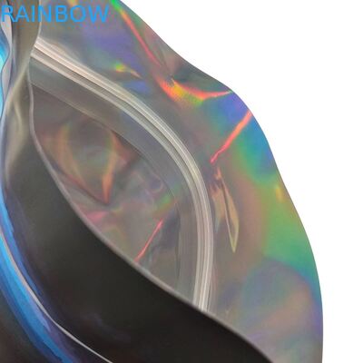 Kantong Mylar Kotak Tampilan 3.5g Bentuk Kustom Tahan Anak Sentuhan Lembut Die Cut Untuk Plastik Edible 1g 3.5g 7g 14g 28g