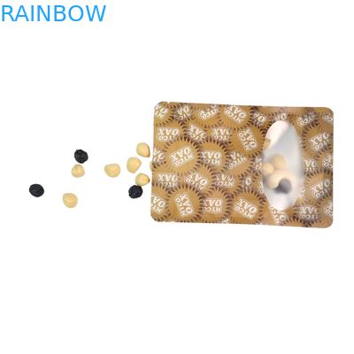 Kemasan kantong berdiri 3 sisi segel datar dapat digunakan kembali jendela ziplock Mylar aluminium foil kantong plastik dapat digunakan kembali