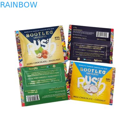 Aluminium foil yang dapat dimakan kantong kembali segel plastik kecil Mylar Oat Cokelat Energy Bar Cookie Snack Candy Packaging Bag