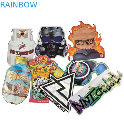 Logo Kustom 3.5g 7g 14g Kemasan Segel Makanan Plastik PE yang Dapat Ditutup Kembali Kantong Foil Zip Lock Bukti Bau Anak Herbal Gummy Mylar Bag