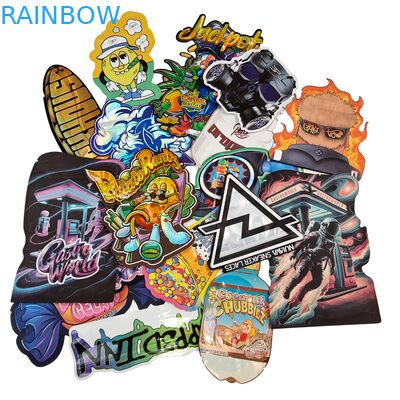 Logo Kustom 3.5g 7g 14g Kemasan Segel Makanan Plastik PE yang Dapat Ditutup Kembali Kantong Foil Zip Lock Bukti Bau Anak Herbal Gummy Mylar Bag