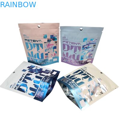 Digital Printing Holographic 3.5g Cali Packs 4x5 Sachet Aluminium Foil Irregular Jamur Gummies Packaging Die Cut Mylar Bags