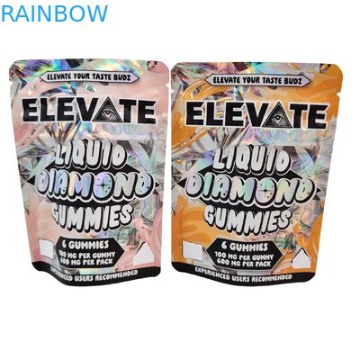 3.5g Mylar Bags Jamur Ekstrak Gummies Packaging Doypack Wtih Zipper Bau Proof Stand Up Bag