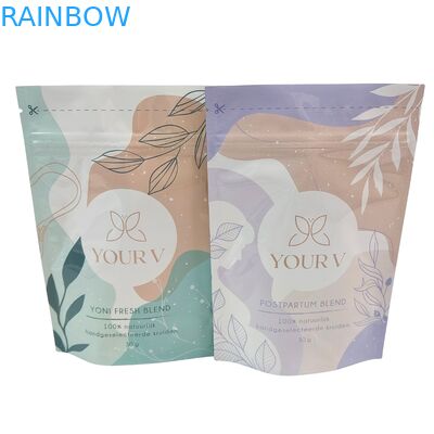 Tas Mylar Biodegradable Custom untuk garam mandi 4OZ 5OZ Stand Up Bag