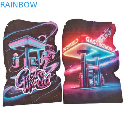 Custom Die Cut Mylar Bags 3.5g-28g dengan Child Proof Zipper