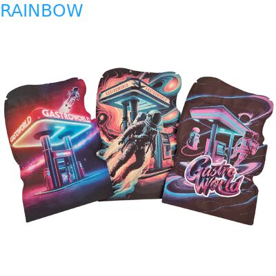 Custom Die Cut Mylar Bags 3.5g-28g dengan Child Proof Zipper