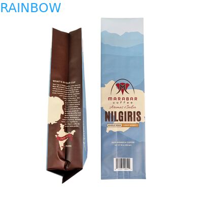 Kantong Biji Kopi Berdiri dengan Resleting dan Katup Kustom