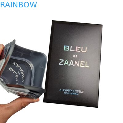 Kantong Mylar 3.5g Kustom dengan Kotak Tahan Anak untuk Makanan Ringan